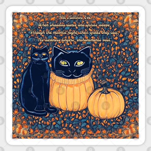 All Hallows Eve Sticker by Black Cat Alley